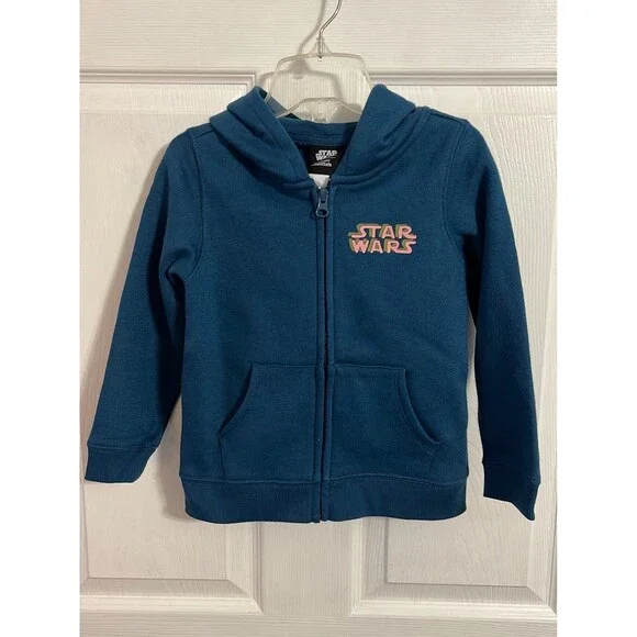 Star Wars Zip up Fleece Hoodie  Size 4T  New