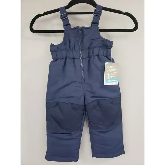 NEW Baby Snow Bib Overall Snowpant Suit Winter WARM Insulated 12 Month Navy Blue