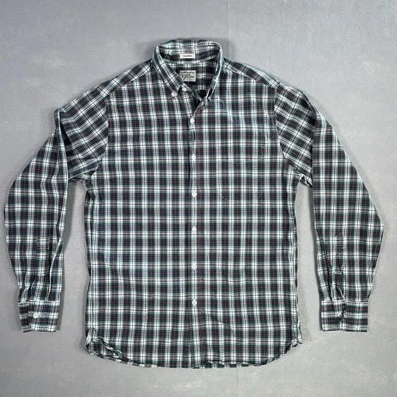 J. Crew Long Sleeve Dress Shirt Men Small‎ Plaid Check Casual Office Business