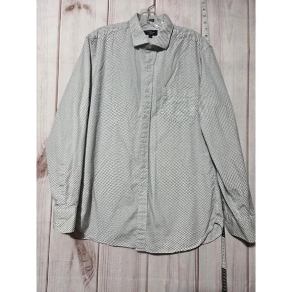 J Crew Men's Large Dress Shirt Geometric Print Long Sleeve‎ Button Down Thompson
