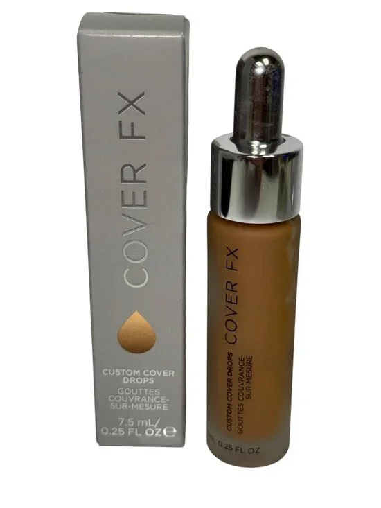 Cover FX Custom Cover Drops N Deep 1 7.5mL 0.25oz Full Size NIB Foundation NEW