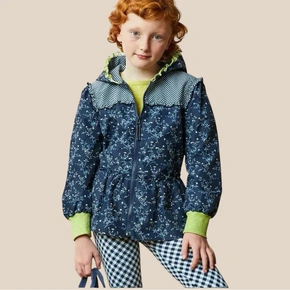 Matilda Jane‎ Enchanted Garden Wildflower Bouquet Blue Floral Spring Jacket Girl