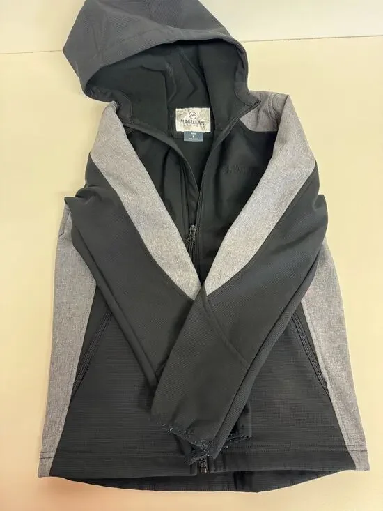 Magellan Boys Water Repellent Jacket Color Black /Gray Small