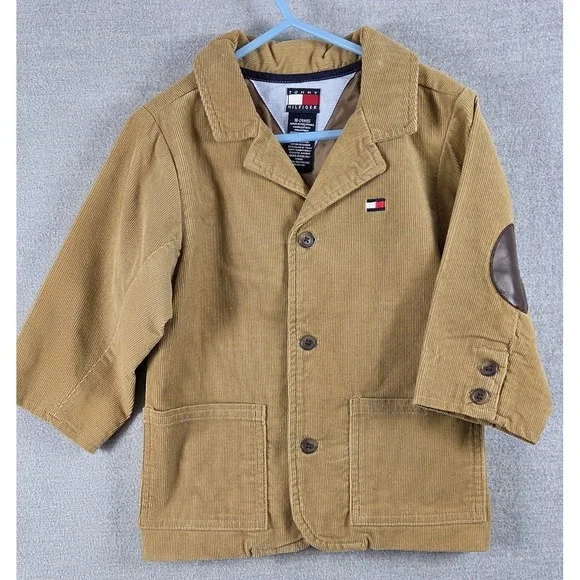 Tommy Hilfiger Baby 18-24 Months Corduroy Sport Coat Blazer‎ Elbow Patches Brown