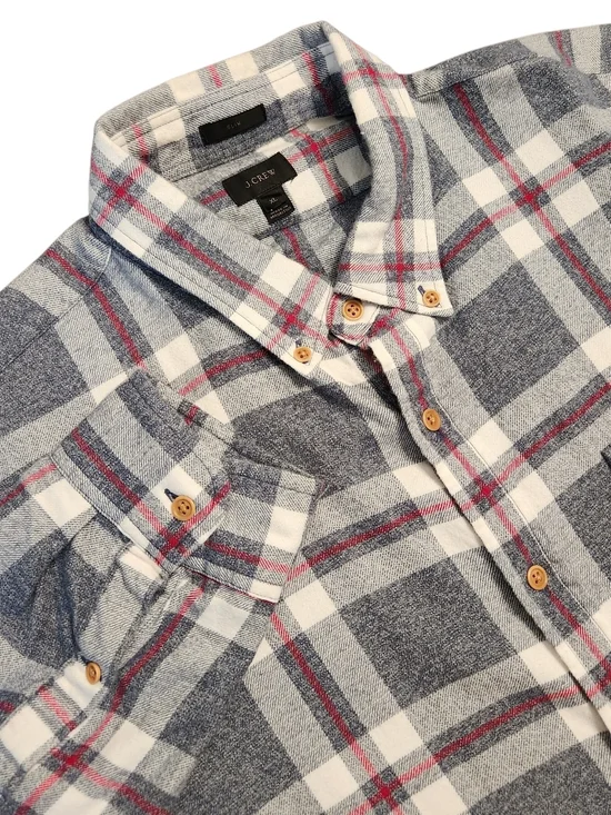 J. Crew Men’s XL Slim Fit Heritage Americana 100% Cotton Plaid Button-Down Shirt