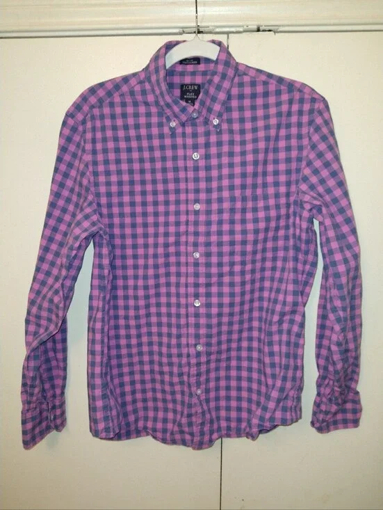 J Crew Flex Washed Slim Untucked Long Sleeve Button Down Shirt Men's sz Medium.