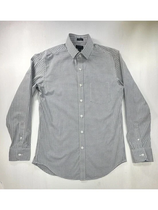 J Crew Thompson Flex Wrinkle Free Button Up Blue/Gray Mens M