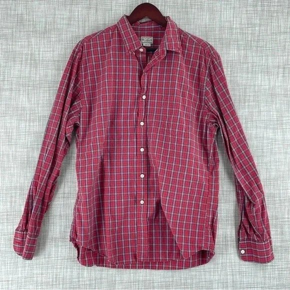 J. Crew Mens Size L Long Sleeve Button Down Shirt 2174