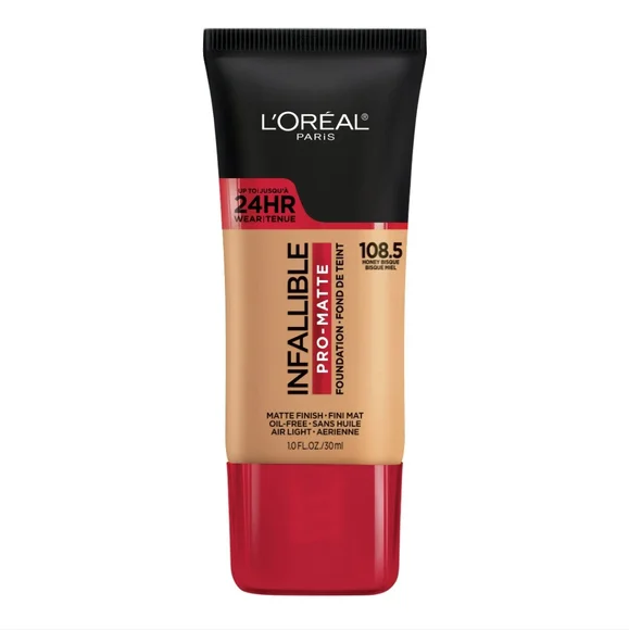 4 x L'oreal Paris Infallible Pro-Matte Foundation 108.5 Honey Bisque