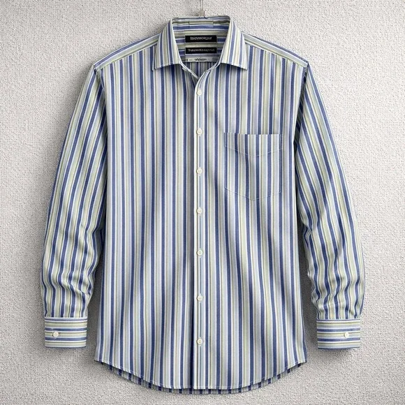 J Crew Mens Striped Button Down Long Sleeve Casual Dress Shirt‎ Size L