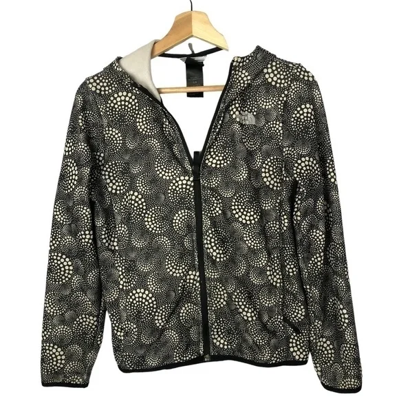 The North Face Black & White Printed Full Zip Jacket L‎