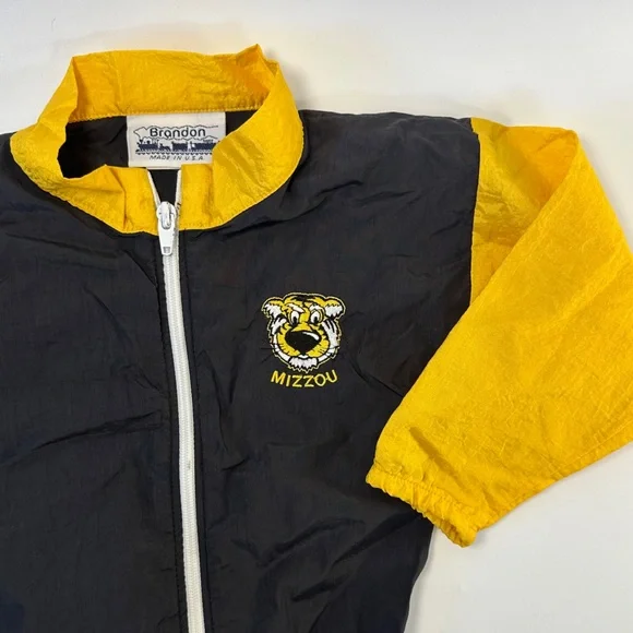 VTG Mizzou Tiger Toddler 2T Sports‎ Windbreaker Made in USA MU