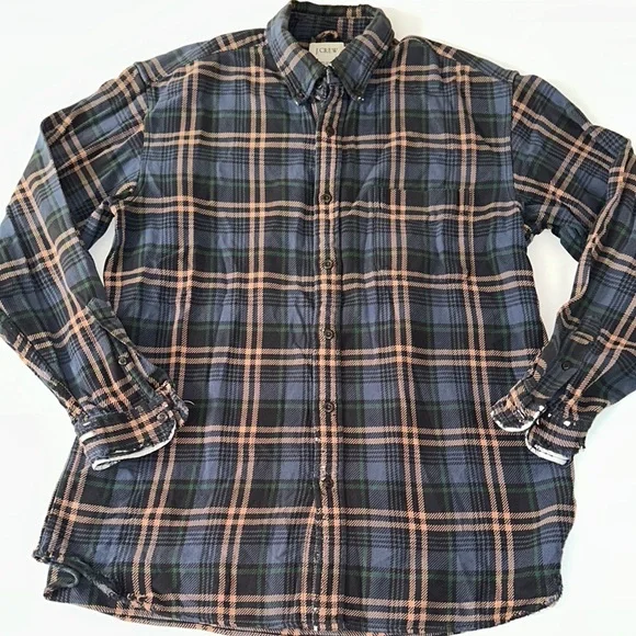 J CREW MENS DISTRESSED FLANNEL