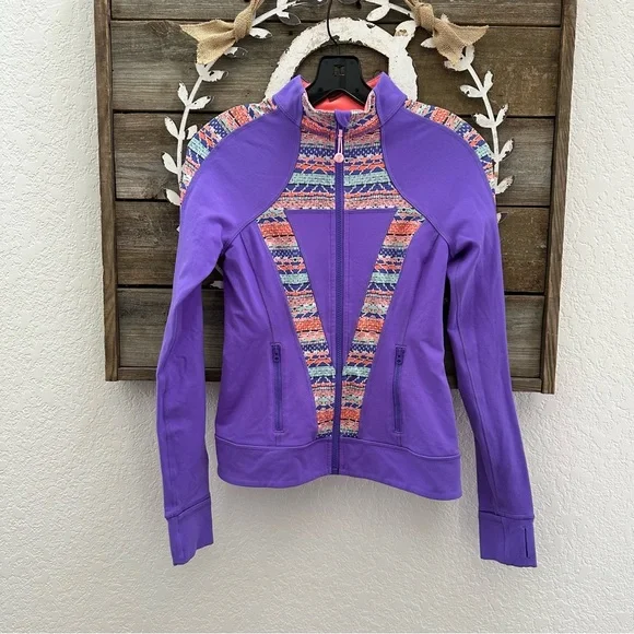 Lululemon Ivivva purple full zip athletic jacket girls‎ size 14