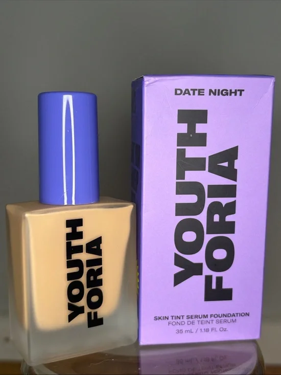 Youth Foria Date Night Skin Tint Serum Foundation - light med to med- neutral