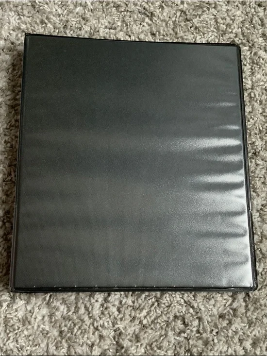 just be Black 3-Ring Binder Folder