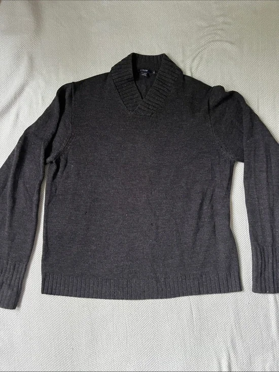 J. Crew Men’s Charcoal V-Neck Sweater