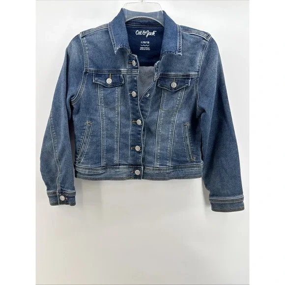 Cat and Jack‎ Girls Denim Jacket - Size L (10/12)