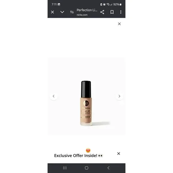 New Lot of 2 Sealed NK Makeup Perfection Liquid Foundation FFPF01 Beige