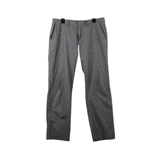 J. Crew Slim Bedford Chino Pants‎ Men Size 34x32 Gray Cotton Flat Front
