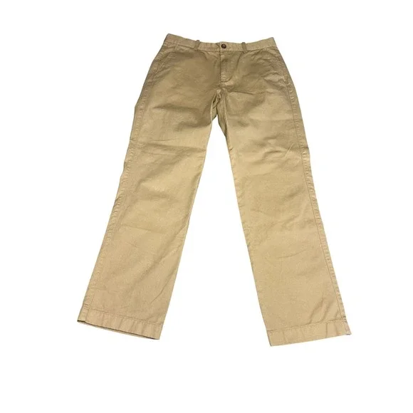J Crew Factory Khakis Bleecker Chino‎ Pants Men W31 L30 Flat Front Dress Pants