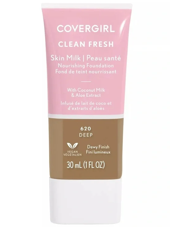 3/$12 CoverGirl 620 Deep Clean Fresh Skin Milk Nourishing Foundation 1oz