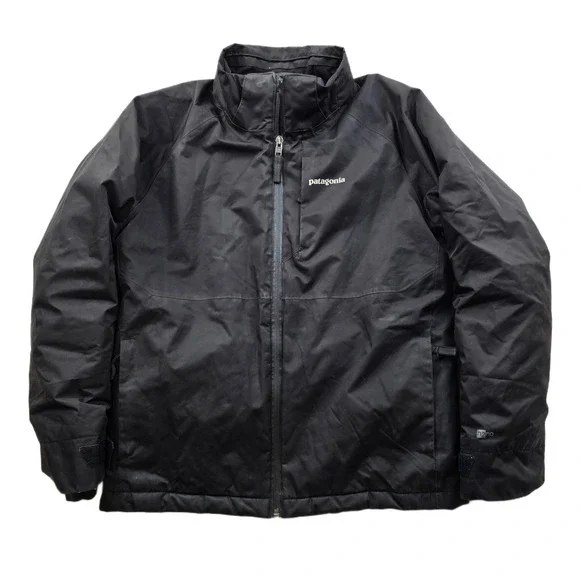 Patagonia H2No Insulated Jacket Kids Medium 10 Black‎ Polyester Waterproof SKI