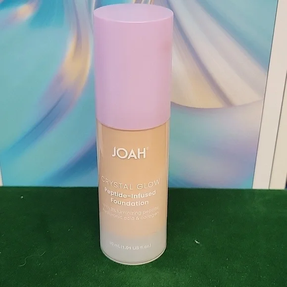 Joah Crystal Glow Peptide Infused Foundation New Sealed 30ml Tube FC050