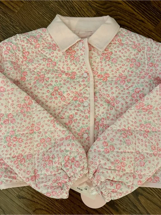 LoveShackFancy Charlotte Rosehearr Quilted Barn Jacket- Size Small