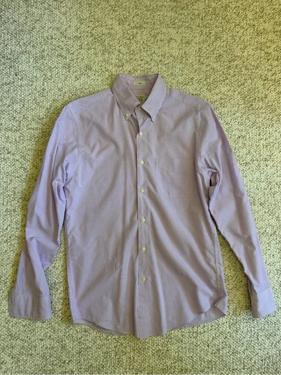 J. Crew Men's Secret Wash Long Sleeve Button Down Slim Fit Shirt - Small