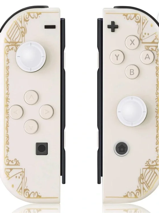 Nintendo Compatible Joy-Con Controller Pair - White with Gold Accent