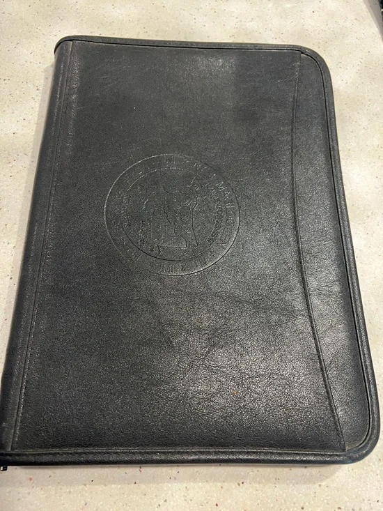 Black Zip Portfolio Binder - Professional Document Organizer
