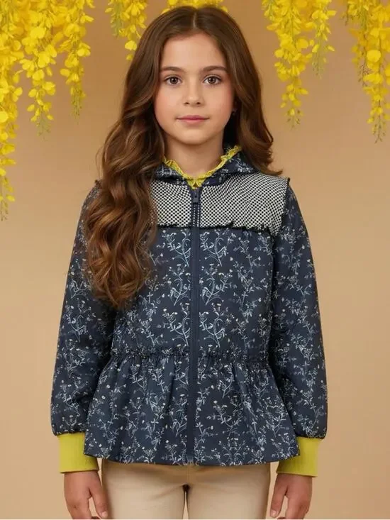 Matilda Jane Enchanted Garden Wildflower Bouquet Blue Floral Jacket Size 10