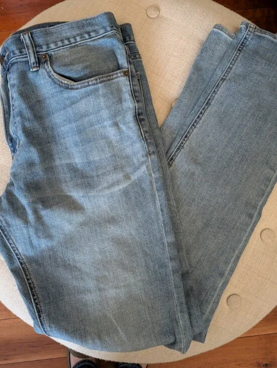 J.Crew Flex Straight Jeans Denim 32w 34L Great Wash