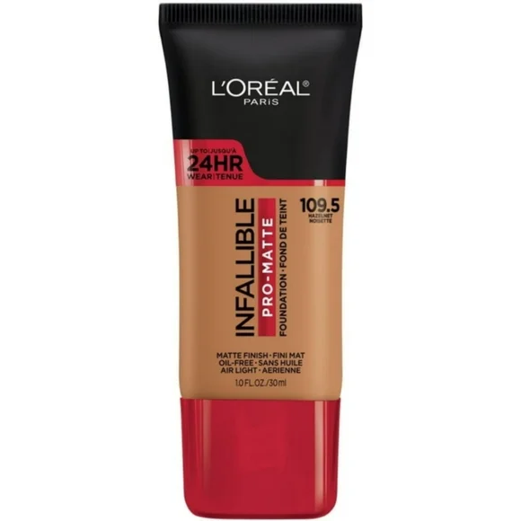 5 x L'Oreal Paris Infallible Pro Matte Foundation 109.5 Hazelnut