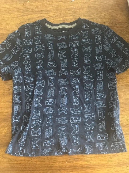Old Navy Black Kids Gaming Controllers Tee
