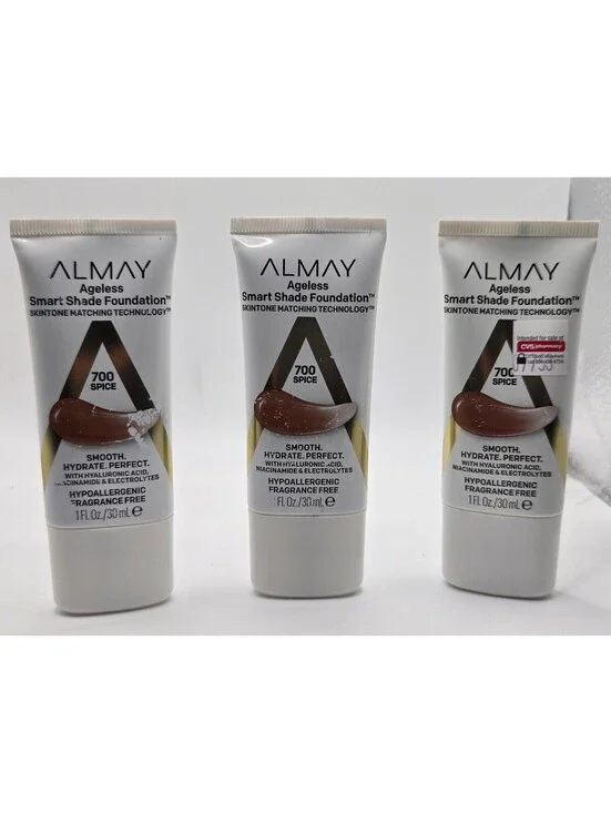 Almay Ageless Smart Shade Foundation 700 Spice - Hypoallergenic, Fragrance Free