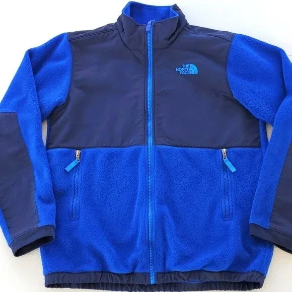 THE NORTH FACE DENALI FLEECE JACKET KIDS/BOYS SIZE XL 18/20 ROYAL NAVY B…