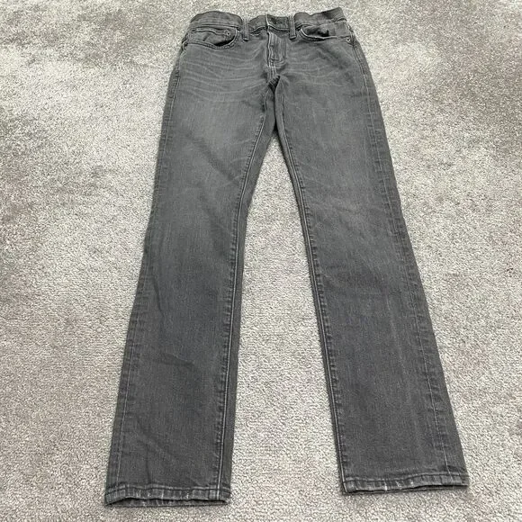 J.Crew Flex Slim Fit Denim Jeans Mens 29x32 Black Charcoal Wash Casual Cotton