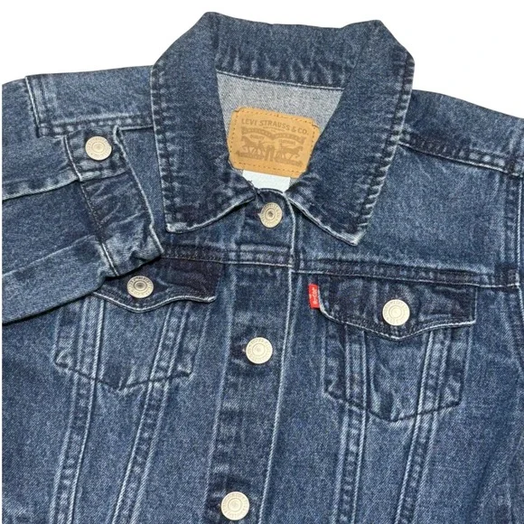 Levis Kids‎ Medium Wash Denim Trucker Jacket Blue Size L 12-13 YRS 617845655137