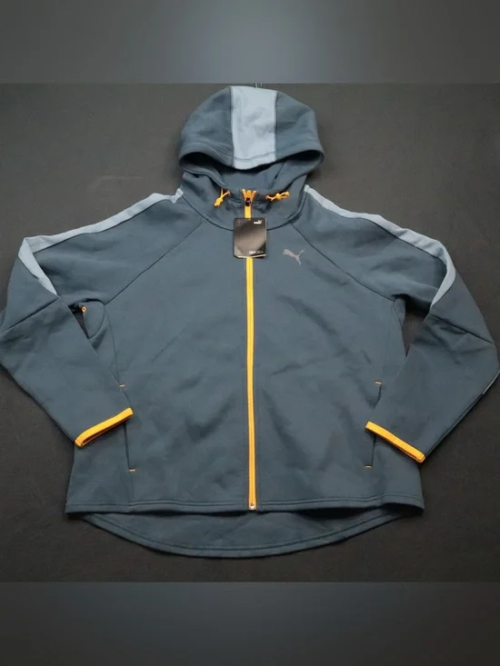 PUMA Evostripe Full-Zip Hoodie Men's XL Blue/Gray DryCell Moisture Management