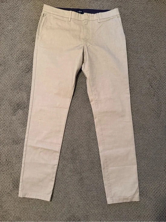 NWT J. Crew Men’s Slim Chino Pants in Light Beige 32x32