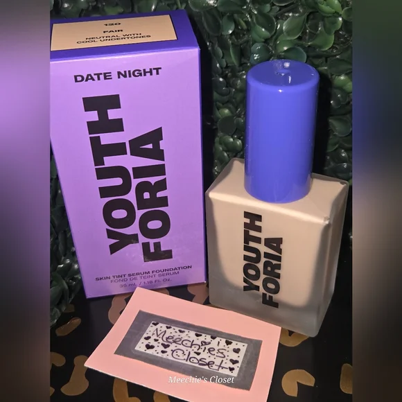 YOUTHFORIA Date Night Skin Tint Serum Foundation • SHADE 120 • NIB