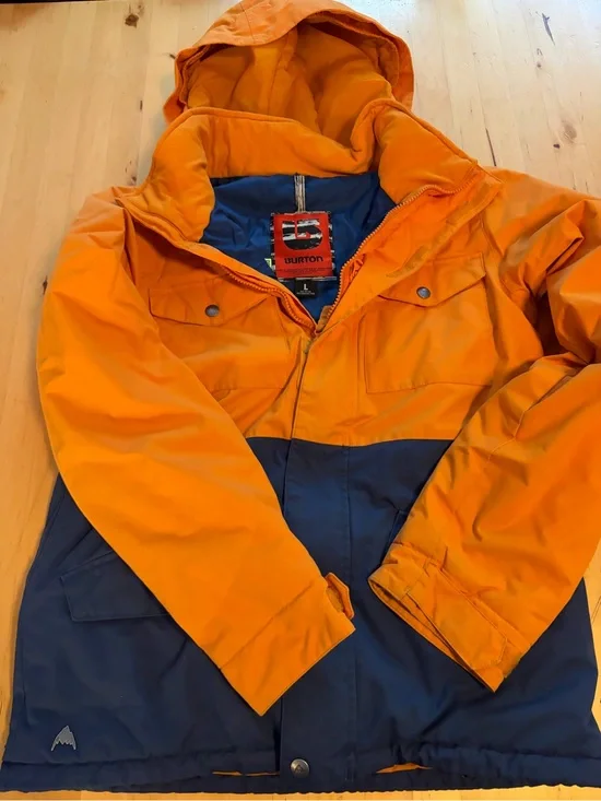 Burton Orange and Navy Hooded Jacket