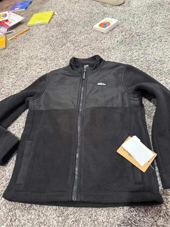 🥗Eddie Bauer kids Black Full-Zip Fleece Jacket