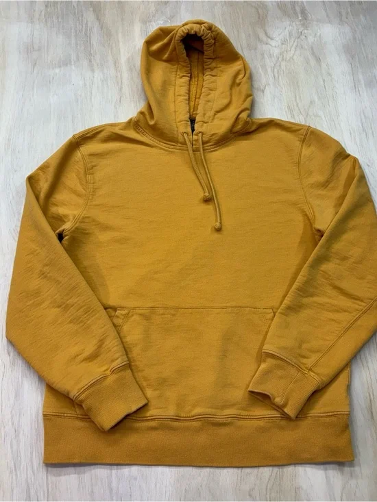 J Crew Heritage Hoodie Pull Over Size L Mustard Color