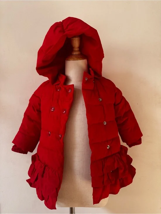 Gymboree Olivia Collection Bright Red Toddler Puffer Coat