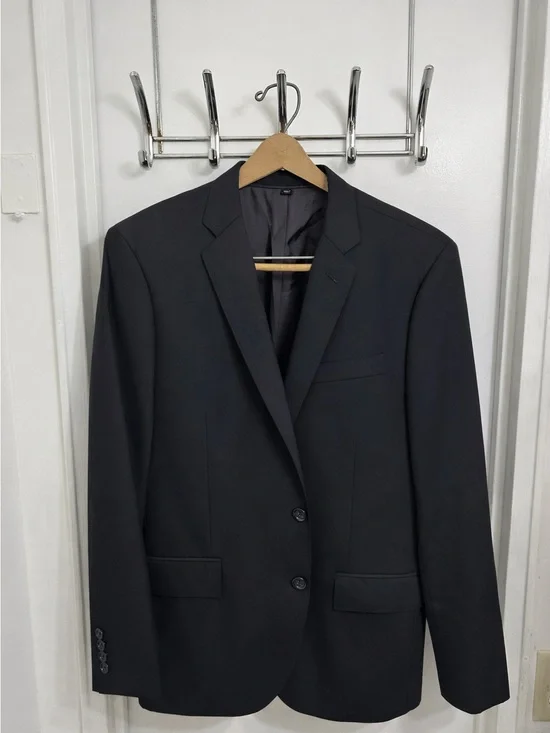 JCREW Ludlow Loro Piana Super 120s Blazer Mens 40S Black Wool Slim Two-Button