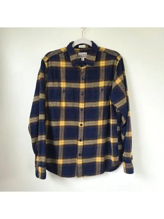 J. Crew Mid Weight Flannel Classic Cotton Shirt Men's Size Medium