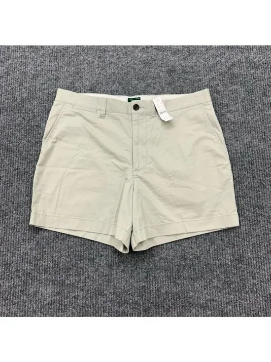 J Crew Portsider Stretch Chino Shorts Khaki 5' Preppy Coastal CI908 Mens 34 NEW
